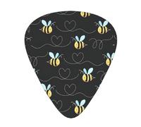 Flying Bee Print Guitar Picks 12pcs for Electric Guitar Ukulele Accessories for Girls