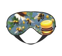 Flying Bees Daisy Honey Eye Mask, Sleep Mask for Men Women 100% Blackout, No Pressure On Eyes, Soft & Breathable