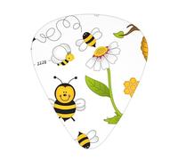 Flying Bees Daisy Honey Guitar Picks Set-Premium Abs Material,Various Thicknesses-Enhance Your Playing Experience