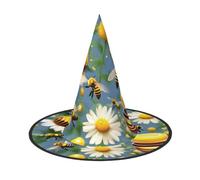 Flying Bees Daisy Honey print Halloween hat parties, carnivals hat dances, cosplay. Costume Witches Party Adult