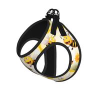 Flying Bees Small Pet Harness Vest - Full Print Design, Adjustable and Reflective for Safety, Suitable for Small Cats and Dogs Pet leash vest