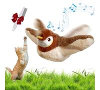 Flying Bird Cat Toy, Chirping & Flapping Wings Interactive Cat Toys (A)