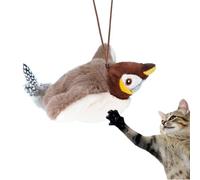 Flying Bird Cat Toy, Electronic Sparrow Simulator, Touch-Activated Teaser Stick, 9.45x9.06x2.36 inches Interactive Pet Play Gadget for Indoor and Outdoor Cats and Kittens