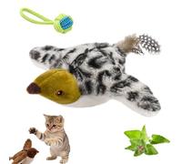 Flying Bird Cat Toy, Flappy Bird Cat Toy for Indoor Cat, Interactive Flapping Birds Toys, Rechargeable Simulated Chirping bird cats Toy, Satisfy Your Cat’s Instinct to Hunt (B)