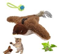 Flying Bird Cat Toy, Flappy Bird Cat Toy for Indoor Cat, Interactive Flapping Birds Toys, Rechargeable Simulated Chirping bird cats Toy, Satisfy Your Cat’s Instinct to Hunt (A)