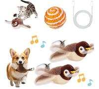 Flying Bird Cat Toy, Flappy Bird Toy, Flying Cat Toy, Flapping Birds C-at Toy, Fly-ing Birds Interactive Cat T-oy, C-at Toys for Indoor Cats, for Indoor Cats Kittens Exercise and Fun (2 Pcs A)