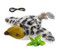 Flying Bird Cat Toy | Realistic Electric Sparrow With Chirping & Flapping Wings | Interactive Plush Pet Toy For Kittens & Cats | Teething, Exercise & Boredom Relief | Indoor Outdoor Play For All Breed