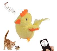 Flying Bird Cat Toy, Rechargeable Flapping Bird Sparrow, Flapping Wings & Lifelike Chirp Interactive Kitten Exercise for Cats Kittens Pet Indoor, Cats Birds Toy Flying with Feather Tail (Chick)