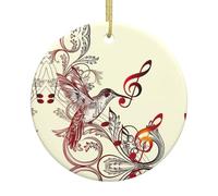 Flying Bird Musical Notes Christmas Ceramic Love Personality Pendants, Shopping Malls, Shops, Home Decoration.