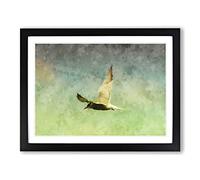 Flying Bird Painting Modern Art Framed Print | A4 Black Framed Wall Art | Ready to Hang | Modern Historical Picture | Living Room Bedroom Lounge Office