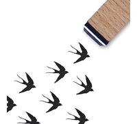 Flying Bird Rubber Stamp, 3/5 Inch Small Mini Swallow Stamp for Scrapbooking Card Making Planner