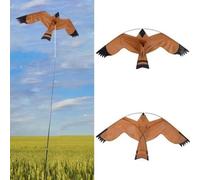 Flying Bird Scarer Kite, 125 * 60cm Reflective Hawk Kite, Eagle Bird Repeller Kites For Garden Lawn Farm Field Crop Defence