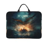 Flying Bird Ship Undersea Patterned Laptop Sleeve (16.5x12.2 inches), Anti-Collision Protective Shell, Portable Handheld Design