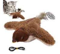 Flying Bird Toy for Cats - Interactive Remote Game | Electronic Flapping Wings for Kittens Running Exercise Enrichment, Indoor Outdoor Play, Motion Sensing Drone, Blue