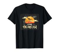 Flying Birds and Sunset for living the Dream Lovers T-Shirt