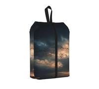Flying Birds Printed Travel Shoe Storage Bag Waterproof Jacquard Fabric is Lightweight, with Strong Handle and Central Zipper.