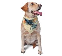 Flying Bluebird Printed Graphic Pet Triangle Scarf For Dogs & Cats, Adjustable Cute Pet Bandana For & Photo Shoots