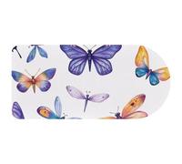 Flying Butterflies and Dragonflies Seamless Pattern Mouse Pad, Large Gaming Keyboard Mat with Non-Slip Rubber Base, Big Extended Desk Protector for Home Office, 29.1’’ x 13.8’’