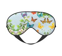 Flying Butterflies Eye Mask Sleep Mask for Men & Women Mask for Sleep with Easy Adjustable Strap Night Eye Cover for Travel