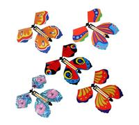 Flying Butterfly,15pcs Fairy Butterfly Toys | Rubber Band Powered Butterfly Cards Fly Out Flying Toy Christmas Butterfly Teacher Small lightweight Flying Paper Butterflies Appreciation