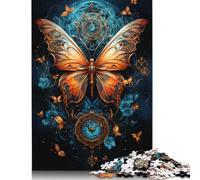 Flying Butterfly 500 Pieces Jigsaw Adult Jigsaw Puzzle,Difficult Puzzle for Adult Challenging Jigsaw Puzzle Gift for Friends Family 500pcs (52x38cm)
