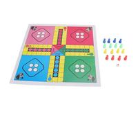 Flying Chess Family Game Foldable Plastic Airplane Flight Chess Board Game for Kids and Adults Home Party Camping Travel Entertainment 16 Chess Pieces 1 Dice