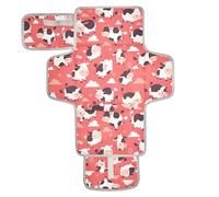 Flying Cow Pink Heart Reusable Baby Pee Pads with Tissue Pocket Diaper mat Changing pad Travel with Built-in Pillow cambiadores de pa?ales para Bebes