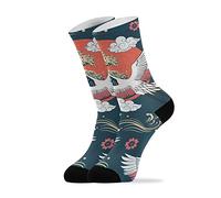 Flying Cranes With The Sun Work Socks Cushioned Ladies Socks Unisex Sports Sock For Hiking Gym Trekking 40Cm