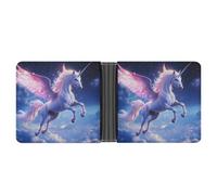 Flying Cute Unicorm Horse Custom Bifold Wallet for Men Women