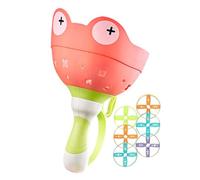 Flying Disc Capture Game, Launching Activity, Frog Theme Disc Catching Toy, Outdoor Fun with Colorful Design, Game Use for Lawn Park Playground Backyard Beach Boys Girls Children Pupils