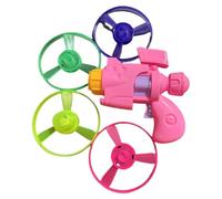 Flying Disc Cat Launcher Set, Colorful Propellers Cat Fetch Toy, Celery Pets Fetch Toy with Colorful Flying Propellers Set Disc Launcher Toy for Cats, Interactive Flying Discs Cats Fetch Toys (Pink)