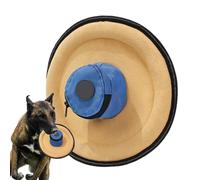 Flying Disc for Dogs - Canvas Flyer with Treat Bag - Outdoor Play Discs Tug Fetch Toy | for All Breeds Small Medium Park Beach Backyard Yard Camping Walking Exercise Weekend Night