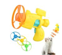 Flying Disc Launcher Cat Toy - 1 Set Light Up Flying Disc Cats L-auncher T-oy Set, Funny Cat To-y Interactive Kitten Fly Saucer La-uncher Funny Fly Saucers Kitten Pet Toys For Outdoor Indoor