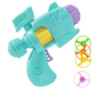 Flying Disc Launcher Toy, Cat Fetch Toy Launcher - Interactive Glowing Cat for Indoor Outdoor Play, Includes 1 Launchers & 4 Propeller Discs (Green)