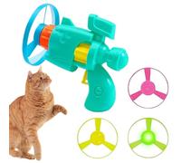 Flying Disc Launcher Toy,Light Up Flying Disc Cat Dog Kitten Puppy Launcher T.oy Set,Funny Flyings Saucers Kitten Pet To.ys For Patio,Beach Garden Outdoors Lawn Backyard,Propeller T-oy For Boys Girls
