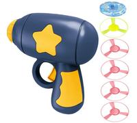 Flying Disc Launchers Toy, Interactive Cat Fetch Toy with LED Night Light Tracking, Portable Flying Saucer Toys with Glowing & Non-glowing Frisbees for Cats Dogs Chasing Training Hunting