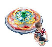 Flying Disc Light Up - Rotating Clear Lightweight Flying Disc | Glowing In The Dark Outdoor Games Cool Toys, Fun Christmas Games, Interactive Flying Disc for Beach Park Lawn