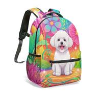 Flying Dog Pilot Drone Rider 16 Inch All Over Print Backpack, Vibrant Urban Flight Kids School Bag Designer Rucksack (05)