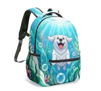 Flying Dog Pilot Drone Rider 16 Inch All Over Print Backpack, Vibrant Urban Flight Kids School Bag Designer Rucksack (16)