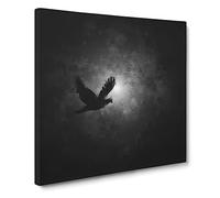 Flying Dove Bird Canvas Print | Gallery Wrapped 30mm Frame Wall Art | 14x14 inches | Ready to Hang | Abstract Animals Picture | Living Room Bedroom Lounge Office