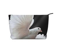Flying Dove Corduroy Makeup Bag with Stylish and Durable Zipper Design