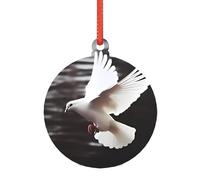 Flying Dove Large Acrylic Christmas Ornament, Clear Hanging Decoration For Tree, Home, Party