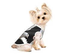 Flying Dove print Dog Shirts for Small Dogs Stretchy T-Shirts Lightweight Tank Top Sleeveless Striped Vest