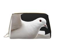 Flying Dove Print Makeup Bag Portable Leather Waterproof Cosmetic Bag Clutch Makeup Brush Bag (6.7x4.3in)