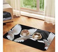 Flying Dove Printing Pet Absorbent Tablecloth, Special Pad For Pet Bowls, Rollable For Storage, Ideal For Pet Bowls