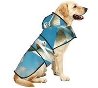 Flying Dove Waterproof Dog Raincoat And Rain Jacket For Small Medium Large Dogs With Reflective Stripes And Adjustable Belly Strap