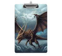 Flying Dragon Acrylic Clipboard with Low Profile Clip Clipboards with Hanging Hook A4 Letter Size Clip Board Holds 100 Sheets for Workshops and Office Use