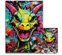 Flying Dragon Art Graffiti 1000 Piece Jigsaw Puzzles for Adults Impossible Jigsaw Puzzles for Adults Ideal And Home Decor 26X38CM/10.23x14.96inch