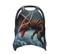 Flying Dragon Baby Car Seat Canopy Cover, Multi Use Breathable Nursing Breastfeeding Covers for Mom Soft Stroller Sun Shade Newborn Shower Gift