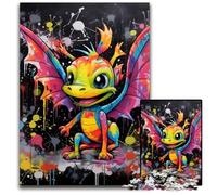 Flying Dragon Graffiti Painting 1000 Piece Jigsaw Puzzles for Adults Wooden Jigsaw Relaxing Entertainment, Home Decor 50x75CM/19.68x29.52inch